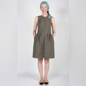 Birds of North America Pingouin dress in olive